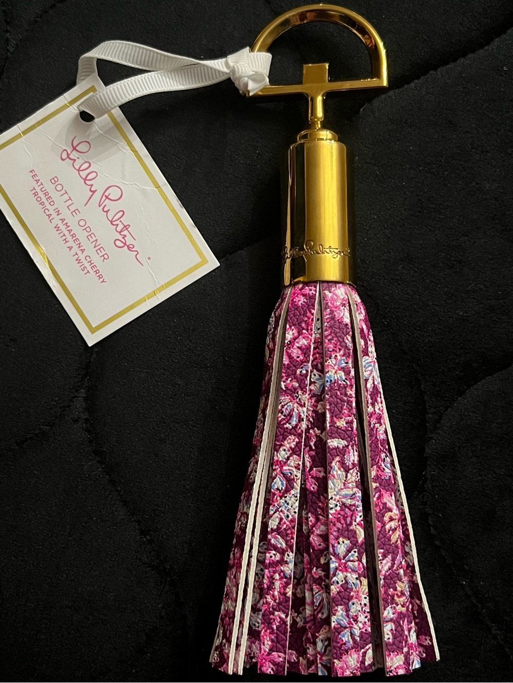 LILLY PULITZER Leatherette Tassel Bottle Opener